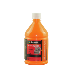 Краска для кожи мебельная №6 (оранжевый) РАНГА 500 г